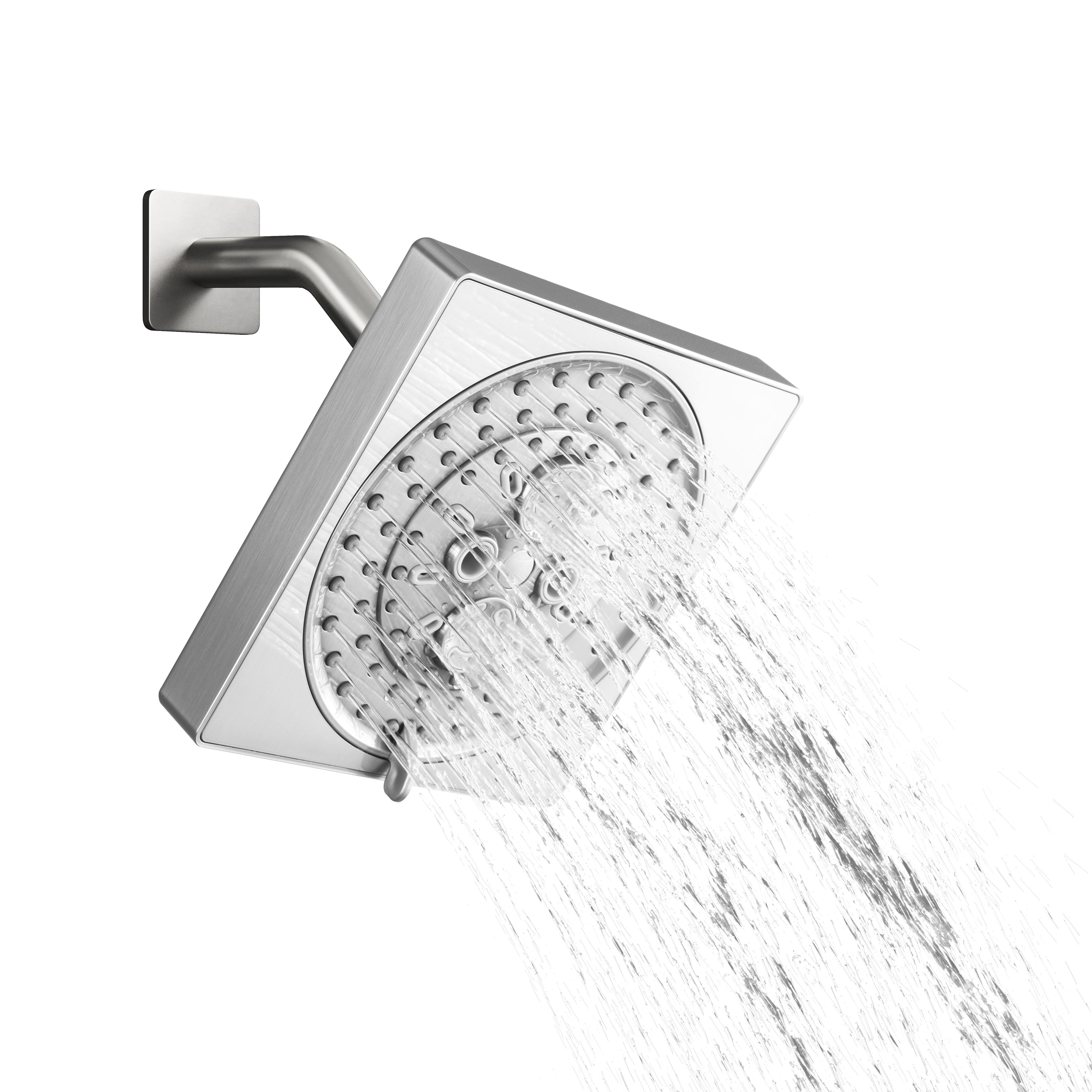 7-Function Replacement Shower Head with Shower Arm & Flange