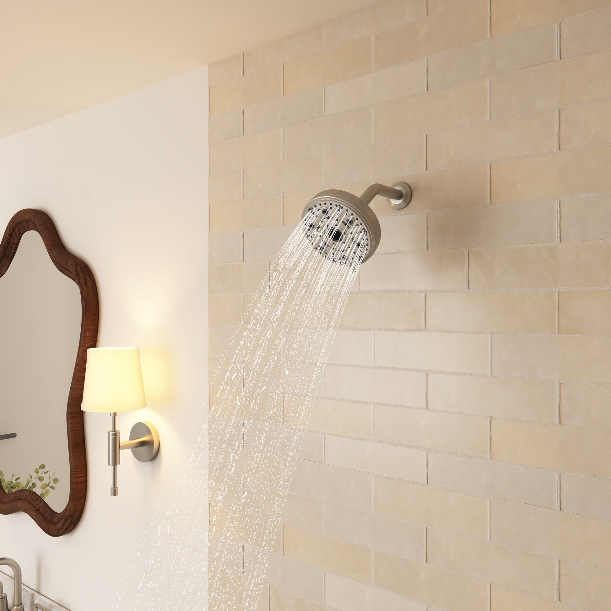 5-inch 10-Function Replacement Shower Head with Arm & Flange