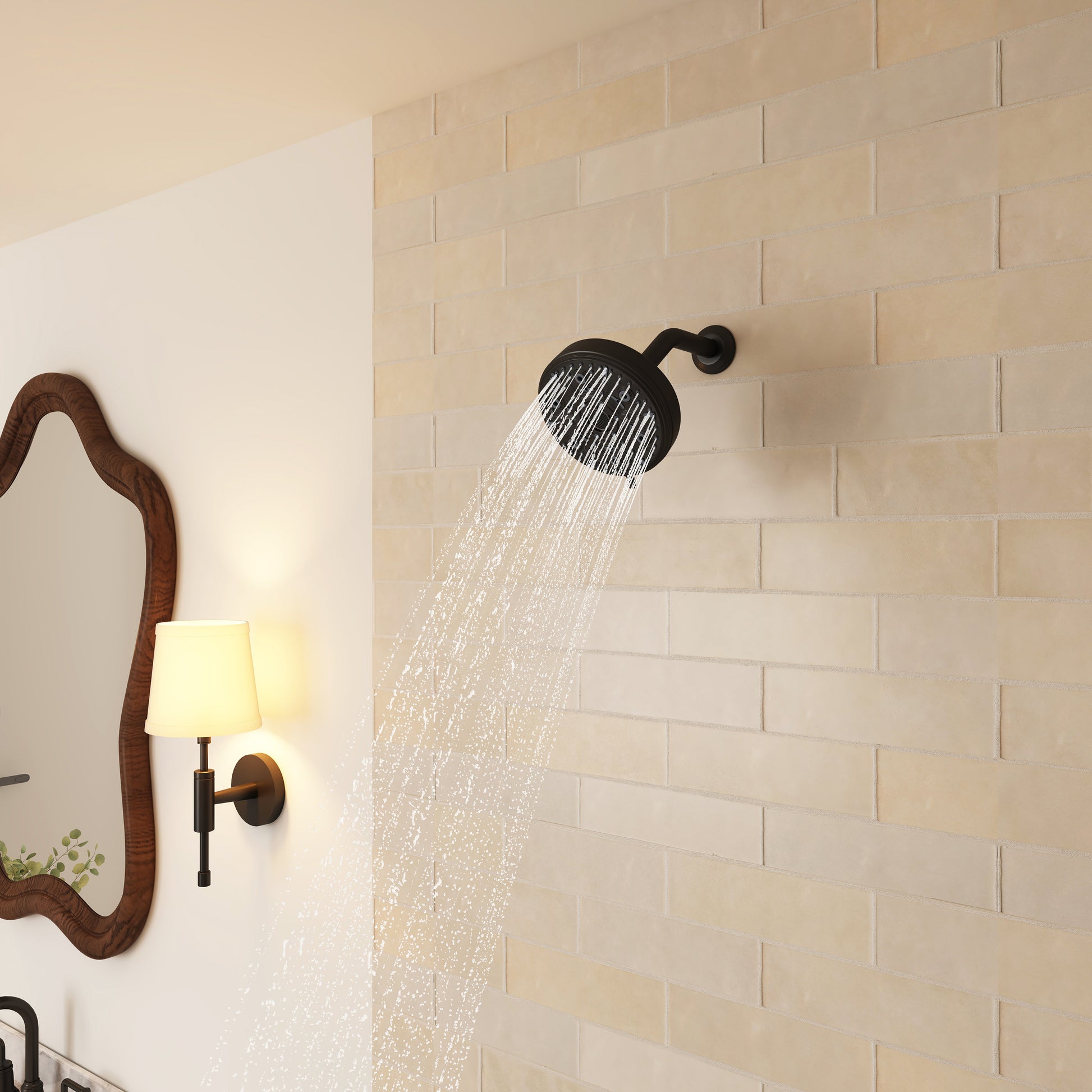 5-inch 10-Function Replacement Shower Head with Arm & Flange