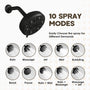 5-inch 10-Function Replacement Shower Head with Arm & Flange