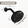 5-inch 10-Function Replacement Shower Head with Arm & Flange
