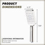 3-Function Handheld Shower Head with Rain & Massage Spray