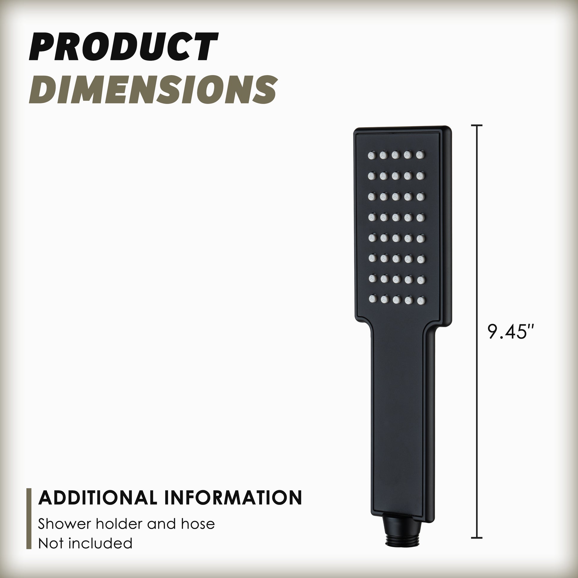 Single-Function Handheld Shower Head in 304 Stainless Steel