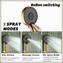 3-Function Handheld Shower Head with Rain & Massage Spray