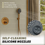 3-Function Handheld Shower Head with Rain & Massage Spray