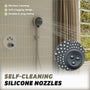 3-Function Handheld Shower Head with Rain & Massage Spray