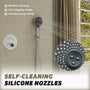 3-Function Handheld Shower Head with Rain & Massage Spray