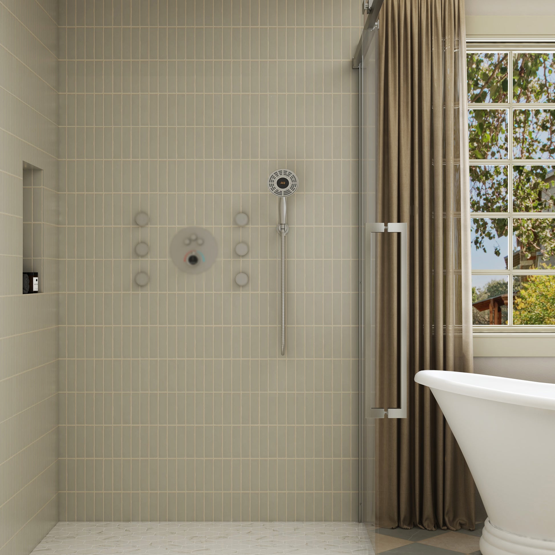 Digital Display Handheld Shower Head with Real-Time Temperature