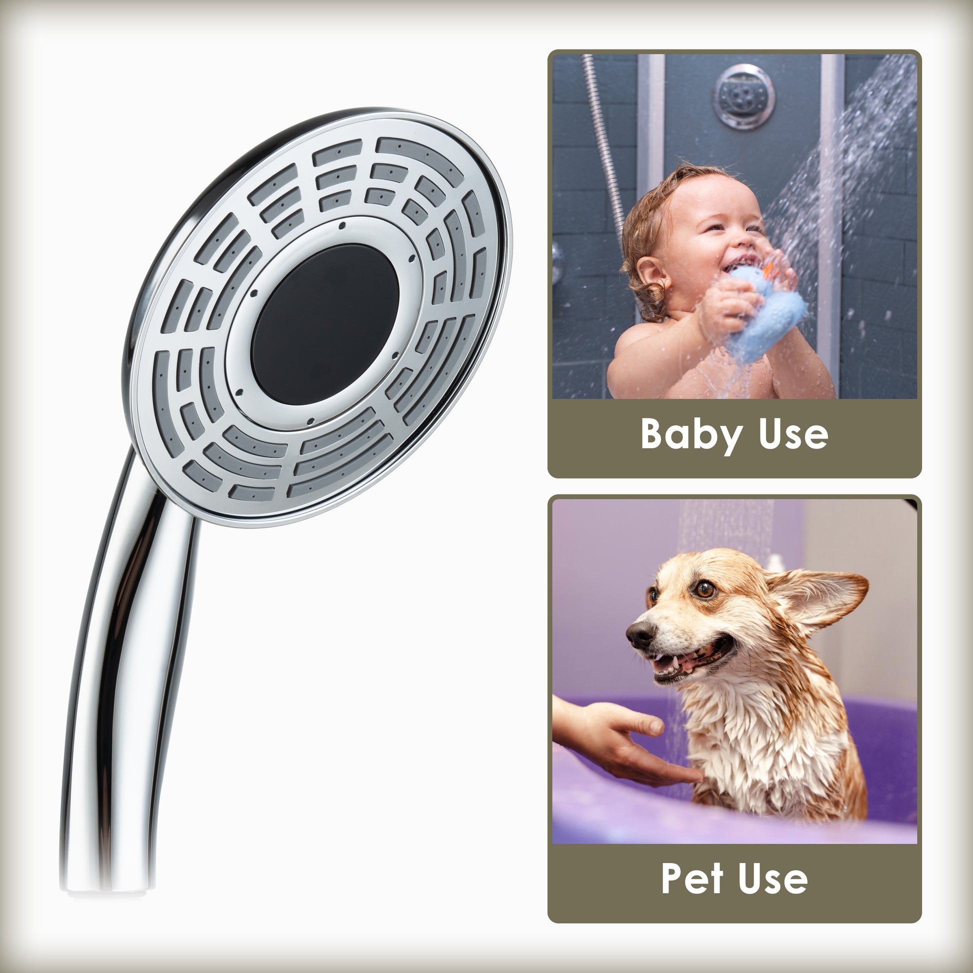 Digital Display Handheld Shower Head with Real-Time Temperature