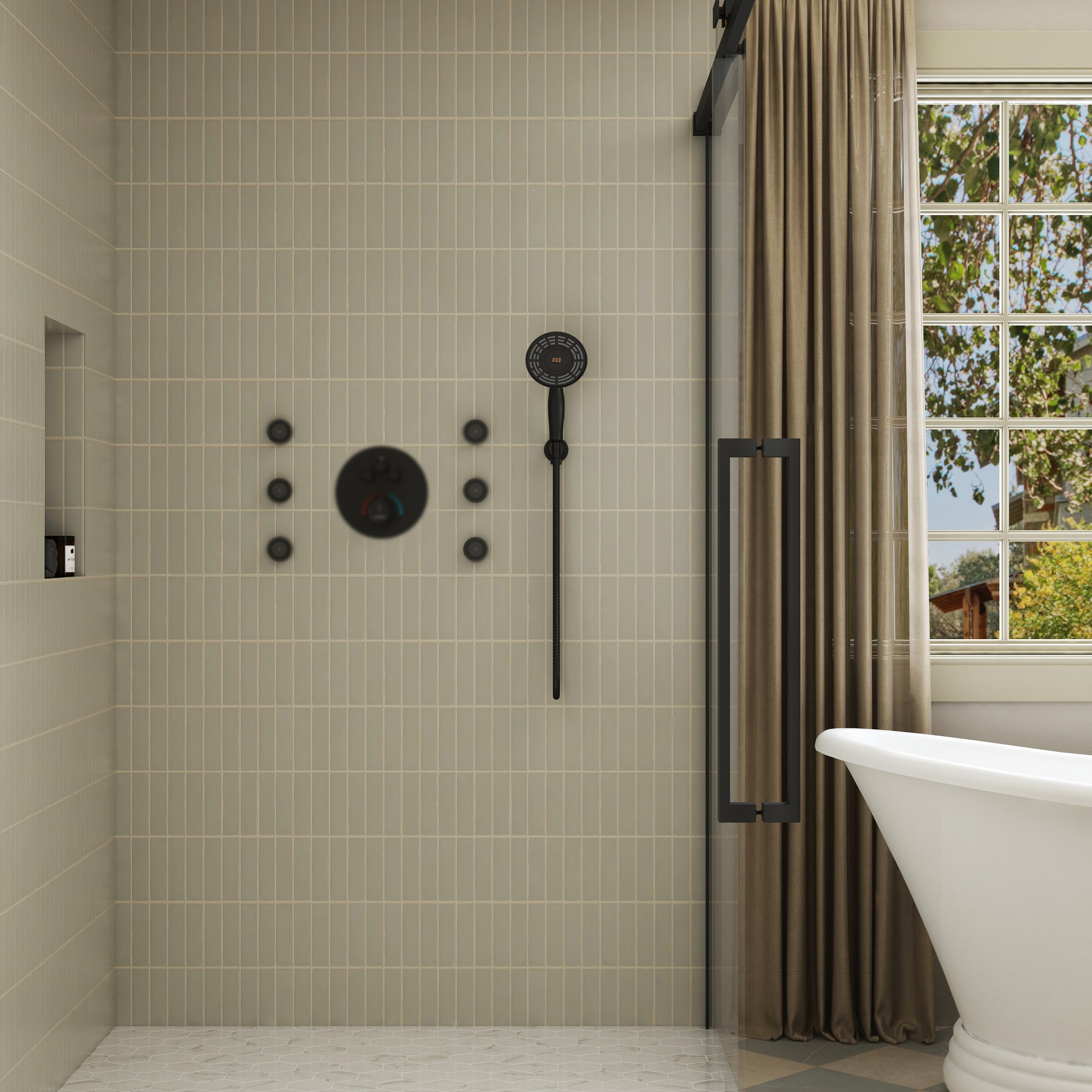 Digital Display Handheld Shower Head with Real-Time Temperature