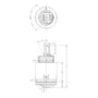 40mm Pressure Balance Valve Cartridge for Shower Faucet Cartridge Replacement
