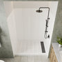 V-Shaped Herringbone SMC Shower Wall Panels with Waterproof & Easy Install