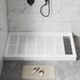 48"x32" SMC Shower Base with Anti-Slip Textured Floor & Easy Install