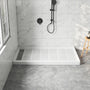 60"x36" White SMC Rectangle Single Threshold Shower Pan Base