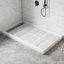 60"x36" White SMC Rectangle Single Threshold Shower Pan Base