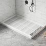 60"x36" White SMC Rectangle Single Threshold Shower Pan Base