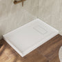48"x32" Ultra Arma Stone Solid Surface Shower Base with Right Drain