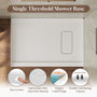 48"x32" Ultra Arma Stone Solid Surface Shower Base with Right Drain