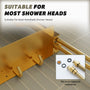 2-in-1 Handheld Shower Holder with Storage Shelf & Hooks