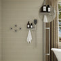 2-in-1 Handheld Shower Holder with Storage Shelf & Hooks