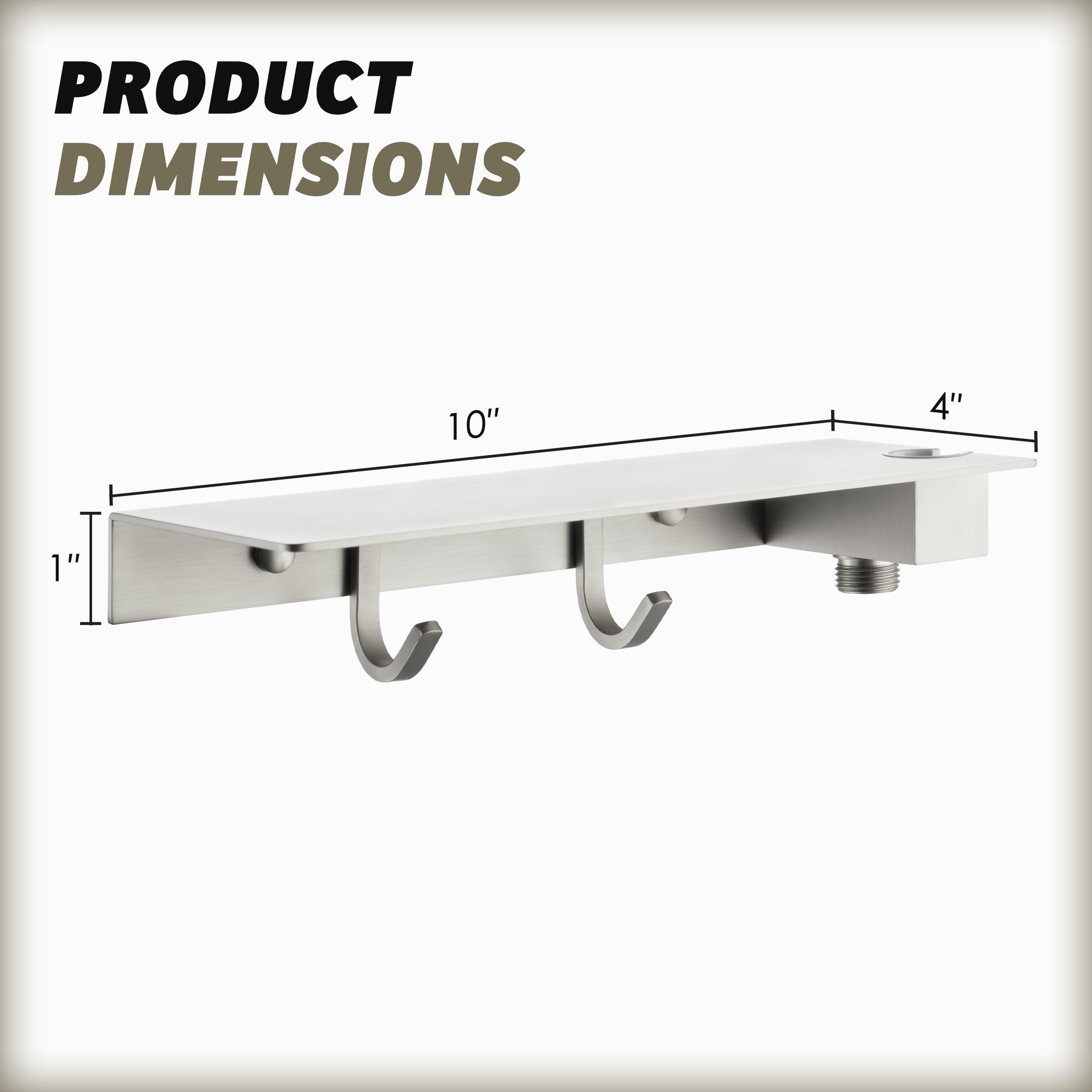 2-in-1 Handheld Shower Holder with Storage Shelf & Hooks