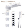 22" Luxury Thermostatic Shower System with Digital Temperature Display