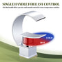 High Arc Single-Handle Waterfall Bathroom Faucet with Spotless Finish