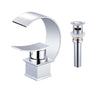 High Arc Single-Handle Waterfall Bathroom Faucet with Spotless Finish