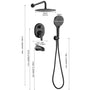 10" Wall-Mounted Rainfall Shower System with Handheld & Tub Spout