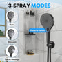 10" Wall-Mounted Rainfall Shower System with Handheld & Tub Spout