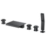 3-Handle 5 Holes Deck-Mounted Bathtub Faucet with Handheld Shower