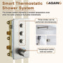 12'' Shower System With 3-Function Shower Head & 6 Body Jets