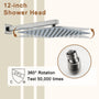 12'' Thermostatic Luxury Rainfall Shower System With 6 Body Jets