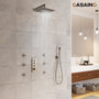 12'' Thermostatic Luxury Rainfall Shower System With 6 Body Jets
