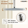 12'' Thermostatic Luxury Rainfall Shower System With 6 Body Jets