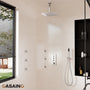 12'' Thermostatic Luxury Rainfall Shower System With 6 Body Jets
