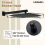 12'' Thermostatic Luxury Rainfall Shower System With 6 Body Jets
