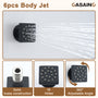 12'' Thermostatic Luxury Rainfall Shower System With 6 Body Jets