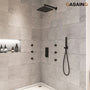 12'' Thermostatic Luxury Rainfall Shower System With 6 Body Jets