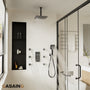 12'' Shower System With 3-Function Shower Head & 6 Body Jets