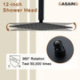 12'' Thermostatic Luxury Rainfall Shower System With 6 Body Jets