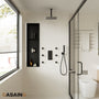 12'' Thermostatic Luxury Rainfall Shower System With 6 Body Jets