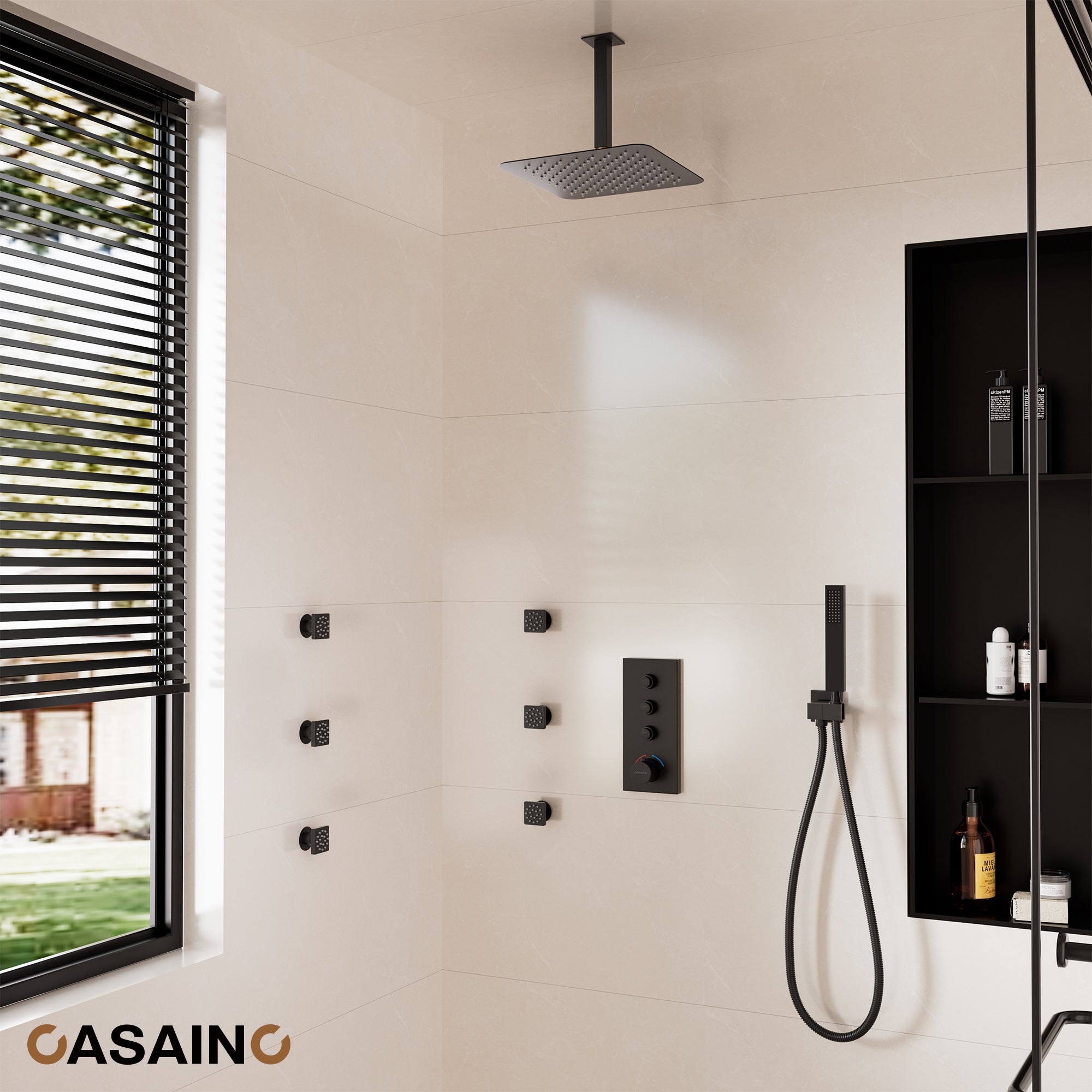 【SISANDI】 MIES BRAZILIAN rain shower Siderna® | Rectangular Raincan Showerhead