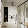 12'' Thermostatic Luxury Rainfall Shower System With 6 Body Jets