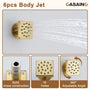 12'' Shower System With 3-Function Shower Head & 6 Body Jets