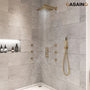 12'' Thermostatic Luxury Rainfall Shower System With 6 Body Jets