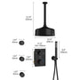 8" Ceiling-Mounted Thermostatic Shower System with Body Jets