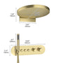 16" Wall-Mounted Thermostatic Shower System with Hand Shower