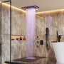 20*14 inch 3-Function Body Jet Shower System with LED Lights & Slide Bar