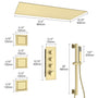 32" x 16" 3-Function Thermostatic Shower System with Body Jets